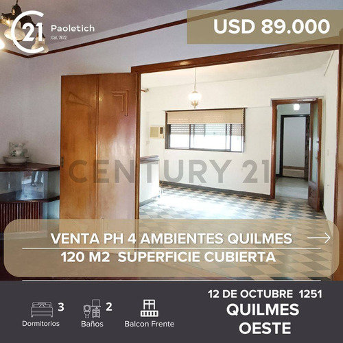 Venta Ph 4 Ambientes Quilmes