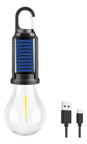 X4 Lampara Solar Usb Camping Ampolleta Led Recargable