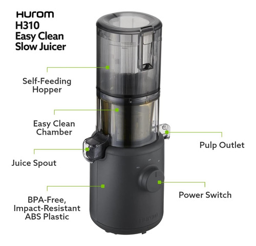 Exprimidor De Masticación Lenta Personal Hurom H310a (negro
