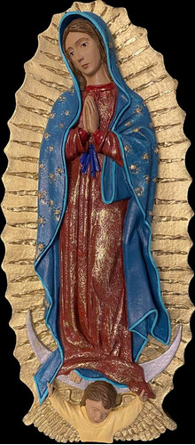 Figura Virgen De Guadalupe En Porcelana Para Colgar. 36 Cm