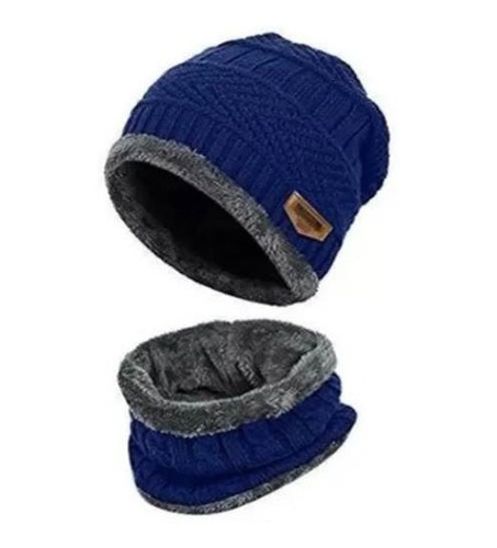 Gorro De Lana Con Interior De Chiporro + Cuello, Invierno