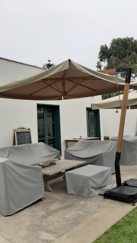 Sombrilla Lateral Madera 3x3m