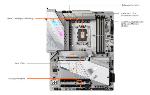 Mainboard Gigabyte Z790 Aorus Pro X, Ddr5, Wifi, Lga 1700