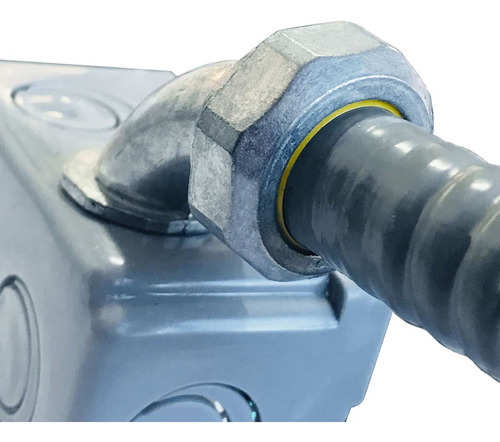 20 Pzs Conector Curvo P/ Tubo Liquidtight Aluminio 3/4 PuLG