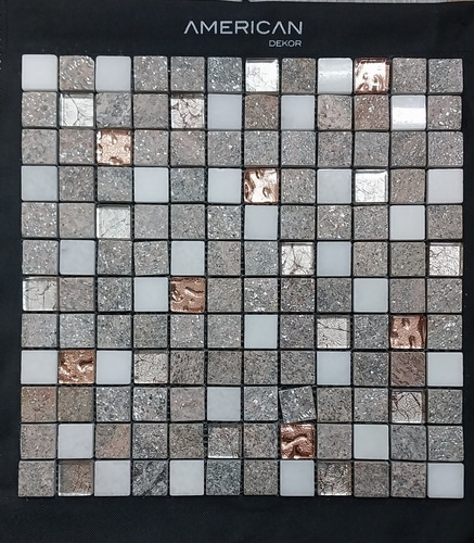 Ats Malla-mosaico Stone Bronze Piedra Rústica+ Vidrio 60x60