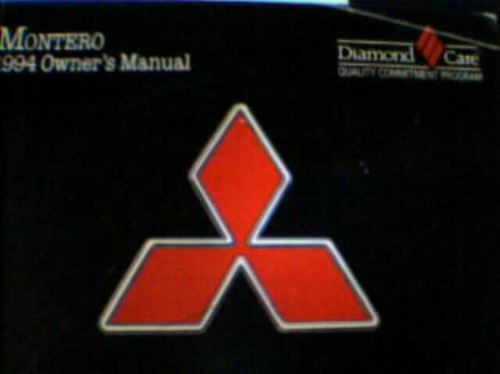 Manual De Uso Original: Mitsubishi Montero 1994 En Ingles
