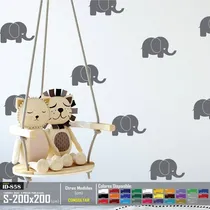 Comprar Vinilos Decorativos Elefantes Stickers De Pared Calcomanias