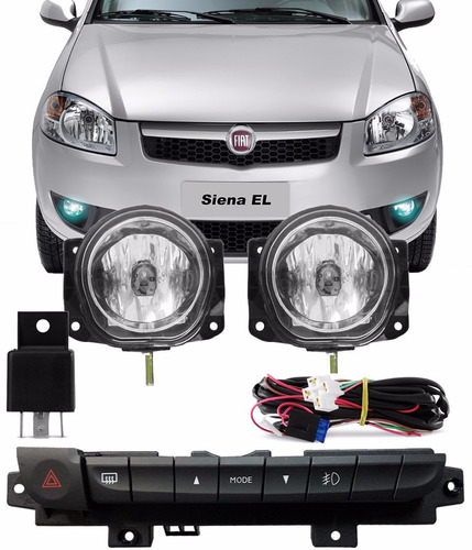 Kit Farol Milha Siena El 2012 2013 2014 Bt Orig Com Xenon