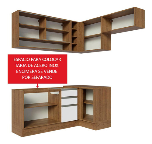 Cocina Integral Esquinera 349cmglamy Madesa 06