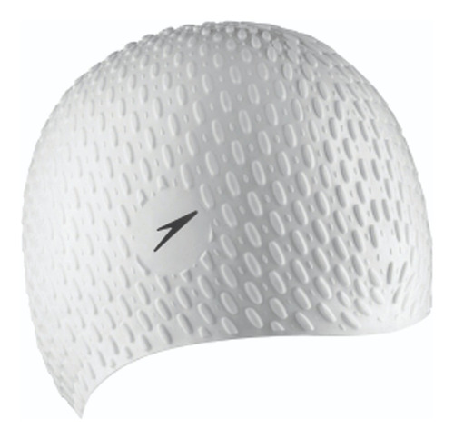 Gorra Speedo® Bubble Pelo Largo Silicona Natación Color Blanco