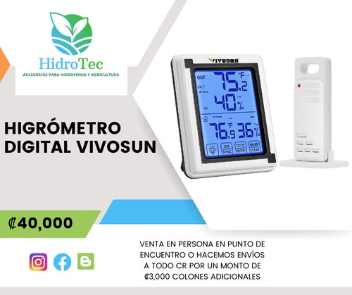 Higrómetro Digital Vivosun