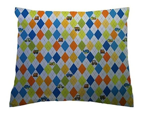 Funda Almohada Bebé Percale Autos - Usa