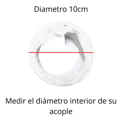 Imagen 3 de 7 de Manguera Secarropas Para Ariston Candy Philco Salida