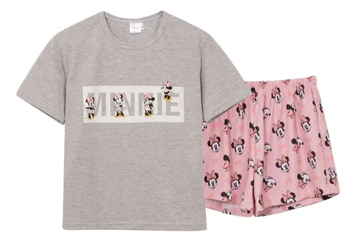 Pijama DISNEY Mujer Invierno Mickey Mouse Color Gris