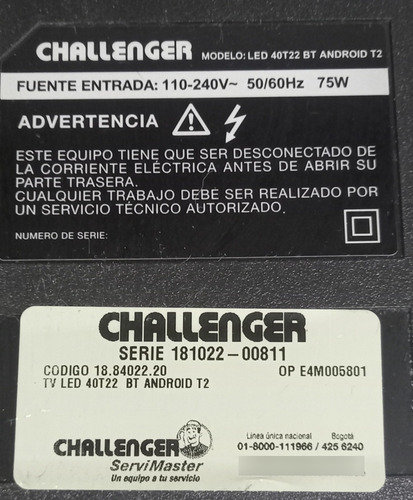 Tarjeta Main Challenger 40t22