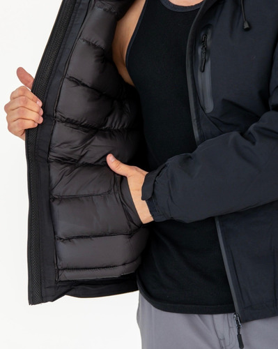 Campera Hombre Invierno Desmontable Impermeable 2 En 1