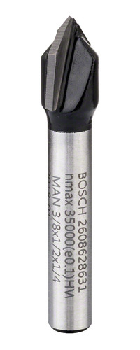 Fresa De Ranurar En V 1/4, 90°, D 9,5mm, L 12,4mm Bosch