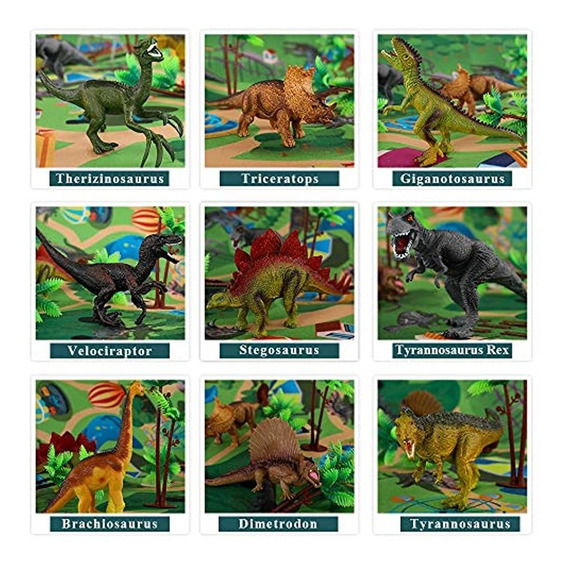 Velicoraptor Juguetes de dinosaurio Kidtastic T-Rex Triceratops Para niños. 