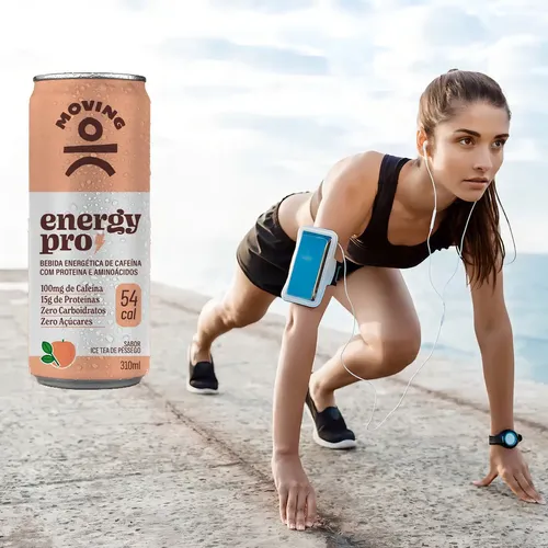 Kit C/6un Suplemento Moving Energy Pro Ice Tea Pêssego 310ml