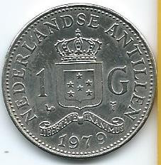 Moneda  De  Antillas  Holandesas  1  Gulden  1979  Linda