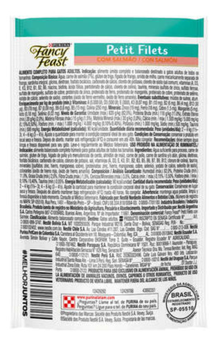 Kit 15 Fancy Feast Sachê Petit Filets Com Salmão 85g