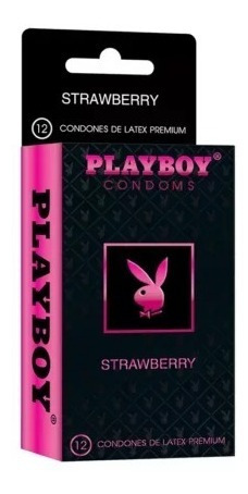 Preservativo Playboy Condón Con Sabor Stawberry X 12 Un