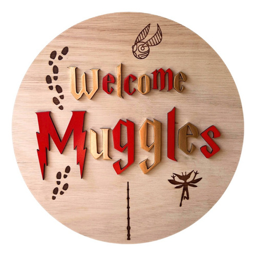 Letrero Bienvenida Harry Potter Muggles