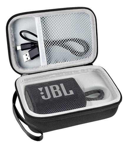 Jbl Go 3 Altavoz Bluetooth Inalámbrico Portátil Impermeable Con Estuche De Transporte Premium (negro)