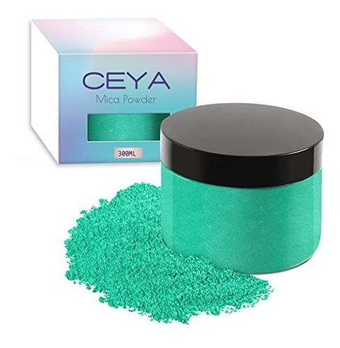 Ceya Mica Powder, 5.3oz/ 150g Aqua Green Pearlescent Effect