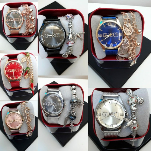 Relógios Femininos Em Atacado 3 Unids Com Pulseira E Caixa