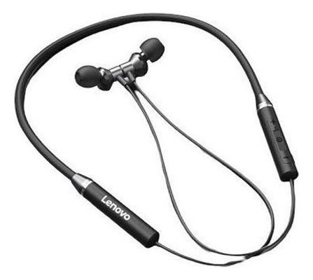 Audífono Bluetooth Lenovo He05 Magnético Ipx6 Color Negro