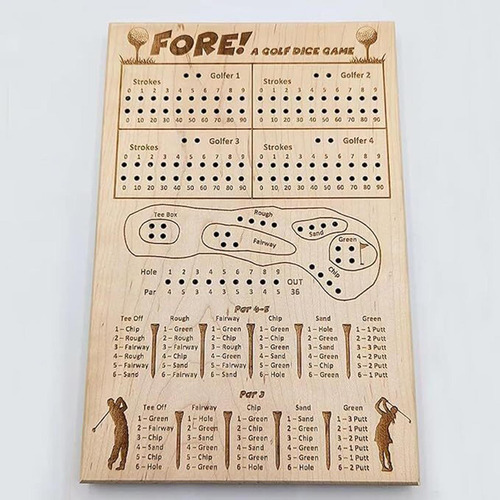 Juego De Mesa De Dados De Golf, Juego De Golf Familiar