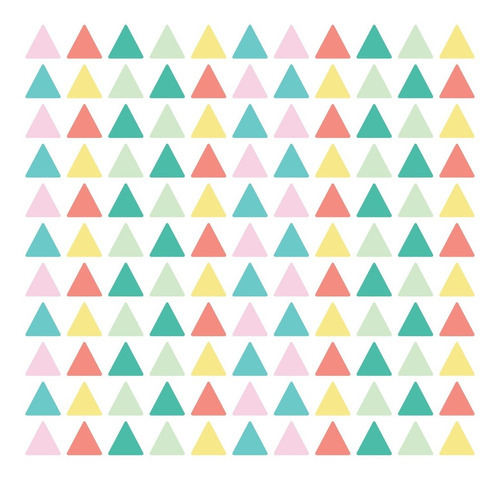Adesivo De Parede Triângulos Coloridos 121un