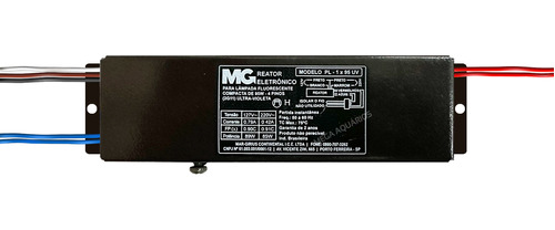 Reator 95w Eletrônico Uv-c Pl 4 Pinos P/1 Lâmpada 110/220v.