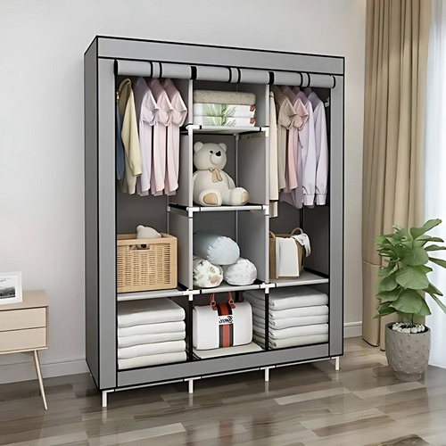 Zapatera Closet Armable Practiksa Rack Guardarropa Color Gris