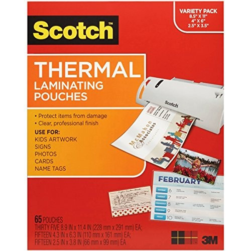 3m 65 Variety Thermal Pouches Laminator (tp 8000 Vp)