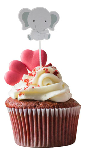 Topper De Cupcake De Macaco Elefante Como Descrito