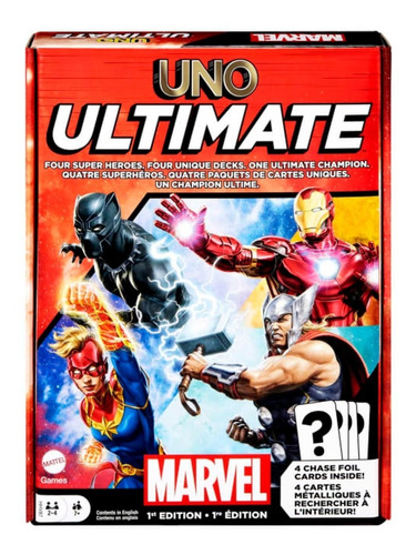 Marvel Ultimate Uno Cartas Coleccionables Metalicas Hermoso