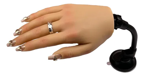Mano De Práctica Uñas, Mano De Silicona Suave Nail Ar...