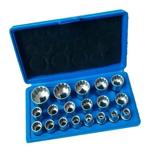 Juego Dados Poligonales 1/2 19pcs 8mm Hasta 32mm