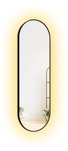 Espelho Oval 180x80 Com Led Corpo Padrão Metal Briel Design