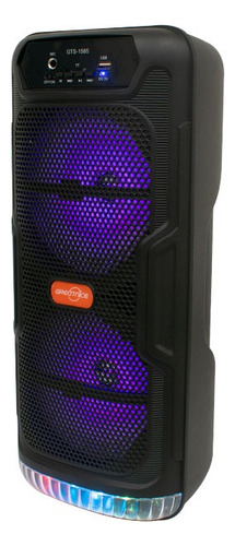 Bocina Portatil Bluetooth 2 Bafles De 6.5 Pulgadas Greatnice GTS-1565 Color Negro