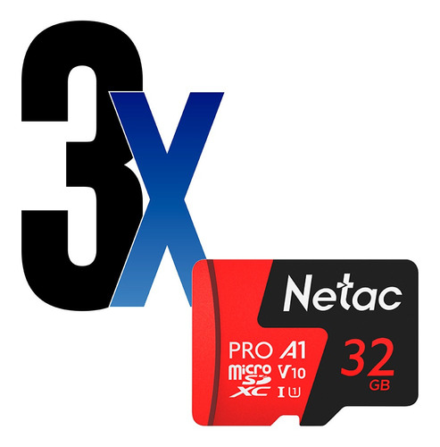 Cartão Memória Micro Sd 32gb Extreme Pro Netac 3un