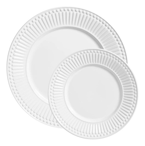 Conjunto C/ 6 Pratos Rasos E 6 Pratos Sobremesa Porto Brasil