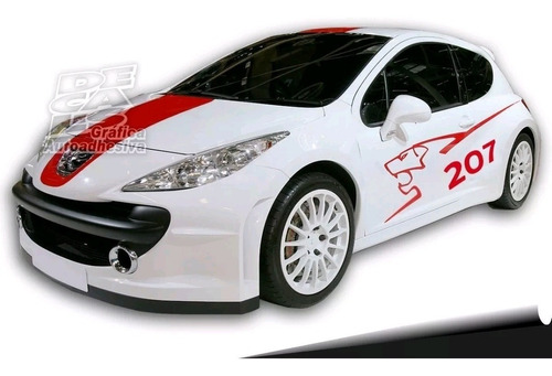 Calco Decoracion Peugeot 207 Rc Rally Juego Capot Techo