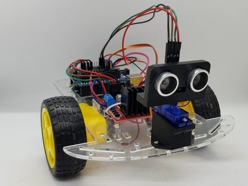 Imagen 1 de 6 de Robot Autonomo Motorizado Arduino Electronica + Auto Arduino