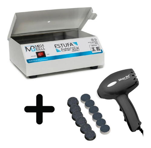Imagem 1 de 6 de Estufa Esterilizador Manicure + Pedicuro Elétrico + 12 Lixas