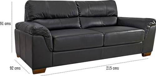 Imagen 2 de 2 de Sofa 3 Cuerpos Cuero Living Sillon Divino