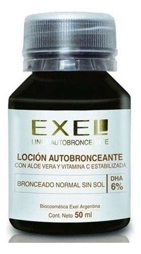 Loción Autobronceante 6% Sin Color Bronceado Exel 50ml X4