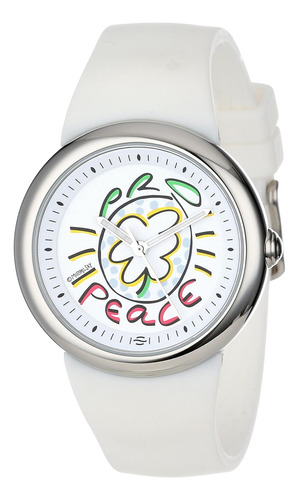 Peacelove F36s-plw-w - Reloj Redondo De Acero Inoxidable